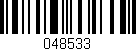 Código de barras (EAN, GTIN, SKU, ISBN): '048533'
