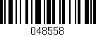 Código de barras (EAN, GTIN, SKU, ISBN): '048558'