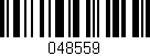 Código de barras (EAN, GTIN, SKU, ISBN): '048559'