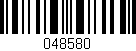 Código de barras (EAN, GTIN, SKU, ISBN): '048580'