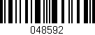 Código de barras (EAN, GTIN, SKU, ISBN): '048592'