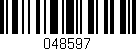 Código de barras (EAN, GTIN, SKU, ISBN): '048597'