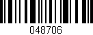 Código de barras (EAN, GTIN, SKU, ISBN): '048706'