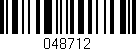 Código de barras (EAN, GTIN, SKU, ISBN): '048712'