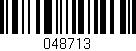 Código de barras (EAN, GTIN, SKU, ISBN): '048713'