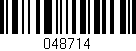 Código de barras (EAN, GTIN, SKU, ISBN): '048714'