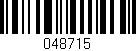 Código de barras (EAN, GTIN, SKU, ISBN): '048715'