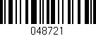 Código de barras (EAN, GTIN, SKU, ISBN): '048721'