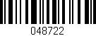 Código de barras (EAN, GTIN, SKU, ISBN): '048722'