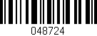Código de barras (EAN, GTIN, SKU, ISBN): '048724'