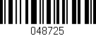 Código de barras (EAN, GTIN, SKU, ISBN): '048725'