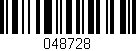 Código de barras (EAN, GTIN, SKU, ISBN): '048728'