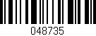 Código de barras (EAN, GTIN, SKU, ISBN): '048735'