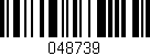 Código de barras (EAN, GTIN, SKU, ISBN): '048739'