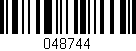 Código de barras (EAN, GTIN, SKU, ISBN): '048744'
