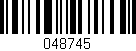 Código de barras (EAN, GTIN, SKU, ISBN): '048745'