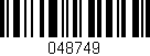 Código de barras (EAN, GTIN, SKU, ISBN): '048749'