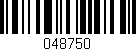 Código de barras (EAN, GTIN, SKU, ISBN): '048750'