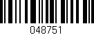 Código de barras (EAN, GTIN, SKU, ISBN): '048751'