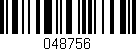Código de barras (EAN, GTIN, SKU, ISBN): '048756'