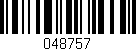 Código de barras (EAN, GTIN, SKU, ISBN): '048757'