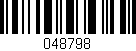 Código de barras (EAN, GTIN, SKU, ISBN): '048798'
