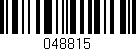 Código de barras (EAN, GTIN, SKU, ISBN): '048815'