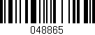 Código de barras (EAN, GTIN, SKU, ISBN): '048865'
