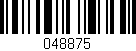 Código de barras (EAN, GTIN, SKU, ISBN): '048875'