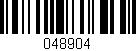 Código de barras (EAN, GTIN, SKU, ISBN): '048904'