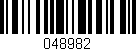 Código de barras (EAN, GTIN, SKU, ISBN): '048982'