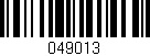 Código de barras (EAN, GTIN, SKU, ISBN): '049013'