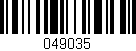 Código de barras (EAN, GTIN, SKU, ISBN): '049035'