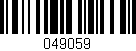 Código de barras (EAN, GTIN, SKU, ISBN): '049059'