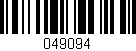 Código de barras (EAN, GTIN, SKU, ISBN): '049094'