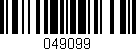 Código de barras (EAN, GTIN, SKU, ISBN): '049099'