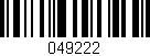 Código de barras (EAN, GTIN, SKU, ISBN): '049222'