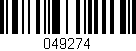 Código de barras (EAN, GTIN, SKU, ISBN): '049274'