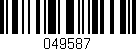 Código de barras (EAN, GTIN, SKU, ISBN): '049587'