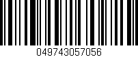 Código de barras (EAN, GTIN, SKU, ISBN): '049743057056'