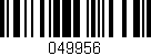 Código de barras (EAN, GTIN, SKU, ISBN): '049956'