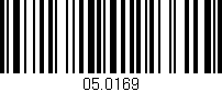 Código de barras (EAN, GTIN, SKU, ISBN): '05.0169'