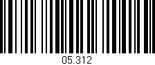 Código de barras (EAN, GTIN, SKU, ISBN): '05.312'