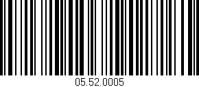 Código de barras (EAN, GTIN, SKU, ISBN): '05.52.0005'