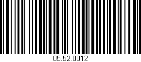 Código de barras (EAN, GTIN, SKU, ISBN): '05.52.0012'