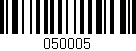 Código de barras (EAN, GTIN, SKU, ISBN): '050005'