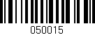 Código de barras (EAN, GTIN, SKU, ISBN): '050015'