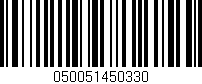 Código de barras (EAN, GTIN, SKU, ISBN): '050051450330'
