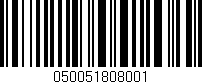 Código de barras (EAN, GTIN, SKU, ISBN): '050051808001'