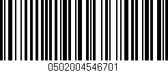Código de barras (EAN, GTIN, SKU, ISBN): '0502004546701'